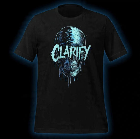 Blue Clarify Skull T-Shirt